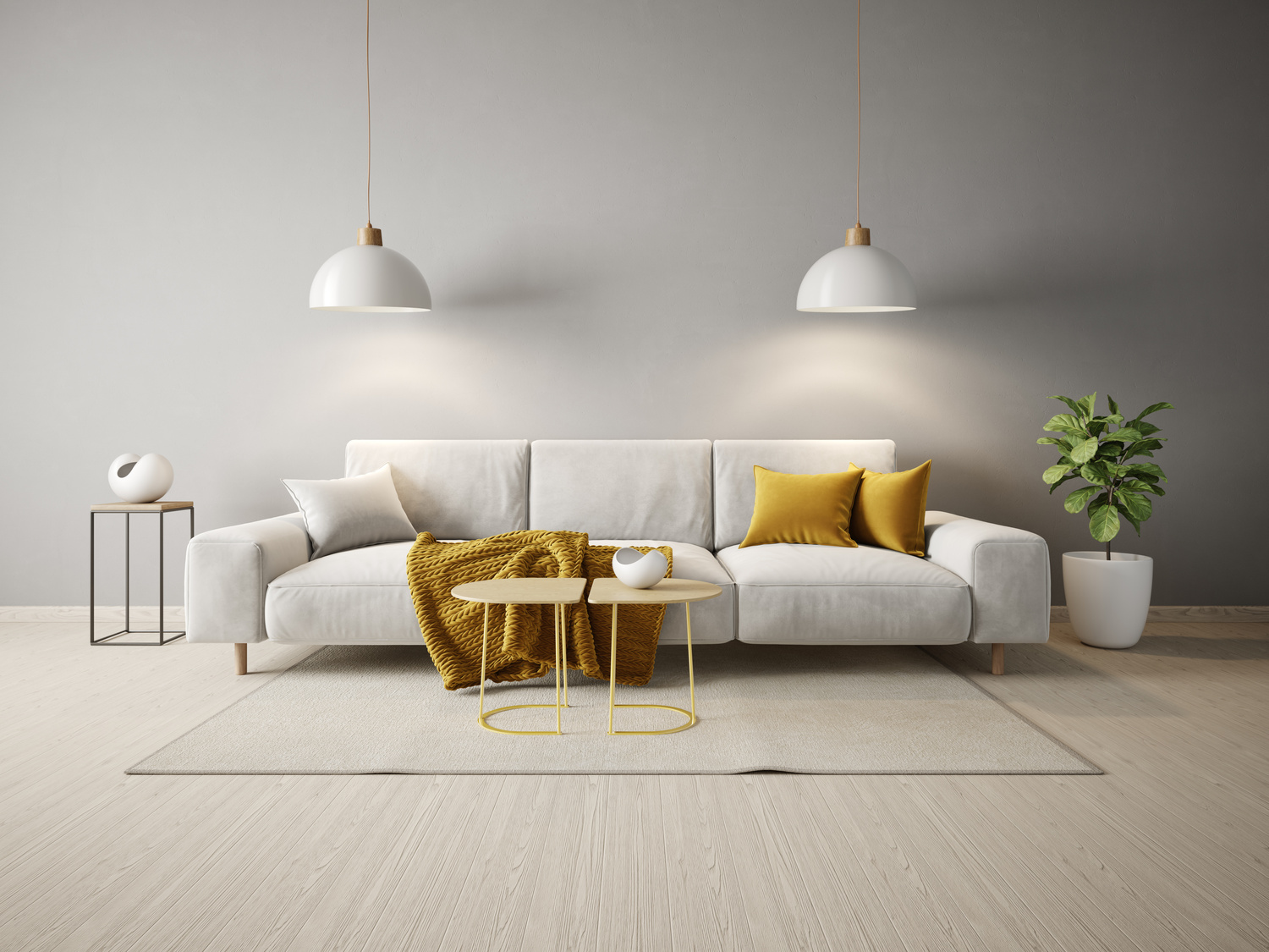 Scandinavian Interior Design of a Living Room